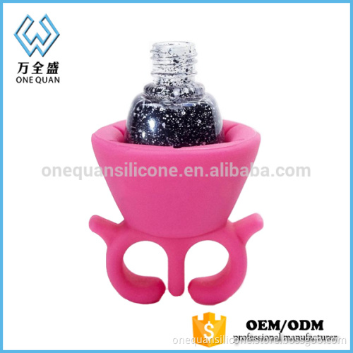 Onequan factory wearable nail polish holder silicone holder